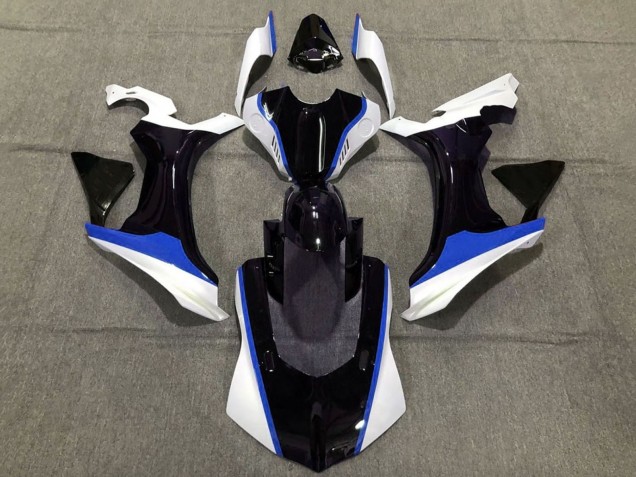Migliori Carena Moto Yamaha YZF 1000 R1 2015-2019 - Bianco Nero Lucido Blu