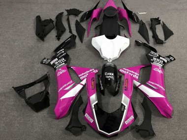 Migliori Carena Moto Yamaha YZF 1000 R1 2015-2019 - Rosa Bianco Nero Lucido