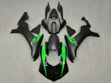Migliori Carena Moto Yamaha YZF 1000 R1 2015-2019 - Nero Opaco Nero Lucido Verde