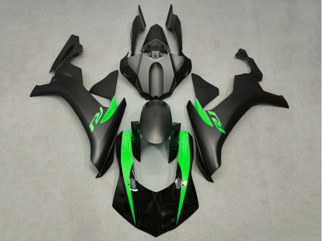 Migliori Carena Moto Yamaha YZF 1000 R1 2015-2019 - Nero Opaco Nero Lucido Verde