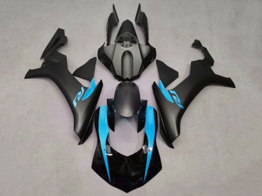 Migliori Carena Moto Yamaha YZF 1000 R1 2015-2019 - Nero Opaco Nero Lucido Azzurro Chiaro