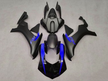 Migliori Carena Moto Yamaha YZF 1000 R1 2015-2019 - Nero Opaco Nero Lucido Blu