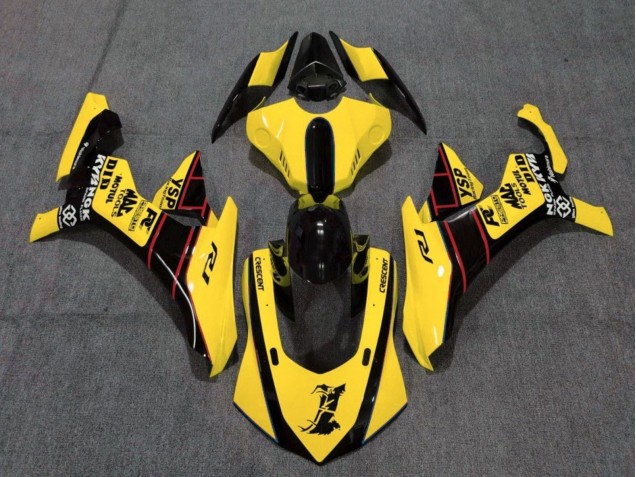 Migliori Carena Moto Yamaha YZF 1000 R1 2015-2019 - Giallo Rosso Nero