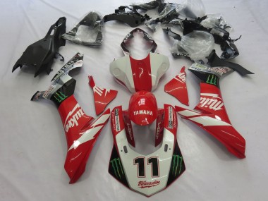 Migliori Carena Moto Yamaha YZF 1000 R1 2015-2019 - Bianco Rosso Nero Verde Mostro Milwaukee 11