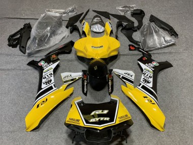 Migliori Carena Moto Yamaha YZF 1000 R1 2020-2025 - Giallo Bianco Nero Lucido GYTR