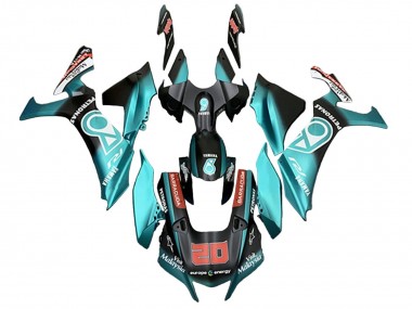 Migliori Carena Moto Yamaha YZF 1000 R1 2020-2025 - Turchese Blu Nero Opaco Petronas