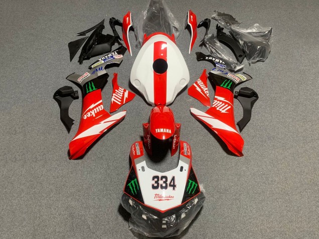 Migliori Carena Moto Yamaha YZF 1000 R1 2020-2025 - Bianco Rosso Nero Verde Mostro Milwaukee