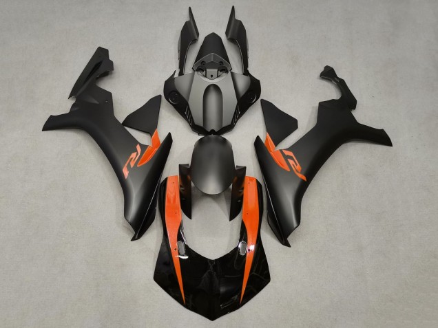 Migliori Carena Moto Yamaha YZF 1000 R1 2020-2025 - Nero Lucido Nero Opaco Arancia