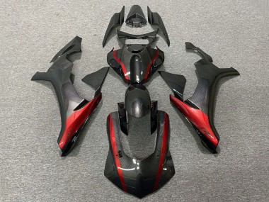 Migliori Carena Moto Yamaha YZF 1000 R1 2020-2025 - Falso Fibra di Carbonio Rosso