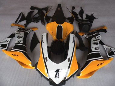Migliori Carena Moto Yamaha YZF 1000 R1 2020-2025 - Arancia Bianco Nero