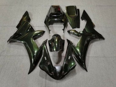Migliori Carena Moto Yamaha YZF 1000 R1 2002-2003 - Verde Scuro Camaleonte