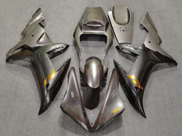 Migliori Carena Moto Yamaha YZF 1000 R1 2002-2003 - Grigio Oro Decals