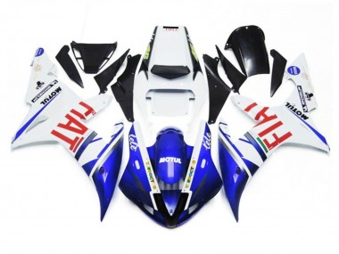 Migliori Carena Moto Yamaha YZF 1000 R1 2002-2003 - Bianco Blu Rosso Fiat Motul
