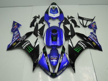 Migliori Carena Moto Yamaha YZF 1000 R1 2004-2006 - Blu Bianco Nero Verde Mostro Energy