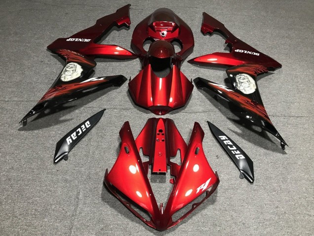 Migliori Carena Moto Yamaha YZF 1000 R1 2004-2006 - Rosso Nero Opaco