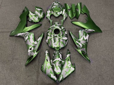 Migliori Carena Moto Yamaha YZF 1000 R1 2004-2006 - Verde Bianco Grigio Camouflage