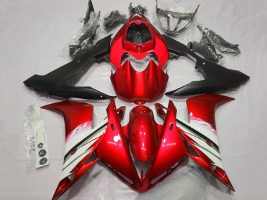 Migliori Carena Moto Yamaha YZF 1000 R1 2004-2006 - Rosso Bianco Nero Opaco