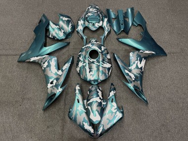 Migliori Carena Moto Yamaha YZF 1000 R1 2004-2006 - Verde Acqua Bianco Grigio Camouflage