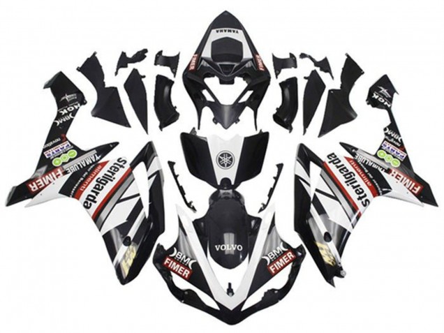 Migliori Carena Moto Yamaha YZF 1000 R1 2007-2008 - Bianco Rosso Nero Volvo Fimer Yamalube Sterilgarda