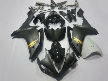 Migliori Carena Moto Yamaha YZF 1000 R1 2007-2008 - Nero Lucido Nero Opaco Oro Decal