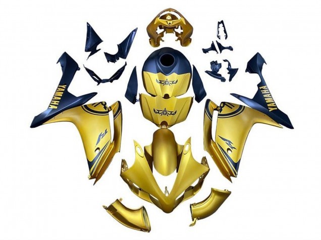 Migliori Carena Moto Yamaha YZF 1000 R1 2007-2008 - Oro Blu