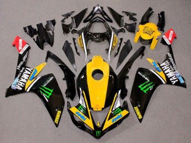 Migliori Carena Moto Yamaha YZF 1000 R1 2007-2008 - Giallo Bianco Nero Verde Mostro Dewalt