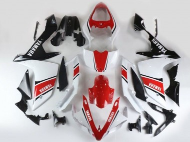 Migliori Carena Moto Yamaha YZF 1000 R1 2007-2008 - Bianco Rosso Nero Banda