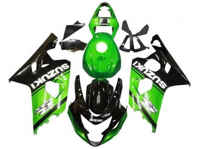 Migliori Carena Moto Suzuki GSXR 600 / GSXR 750 2004-2005 - Verde Nero Bianco