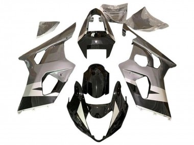 Migliori Carena Moto Suzuki GSXR 600 / GSXR 750 2004-2005 - Argento Nero Lucido