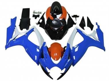 Migliori Carena Moto Suzuki GSXR 600 / GSXR 750 2006-2007 - Arancia Blu Bianco Nero