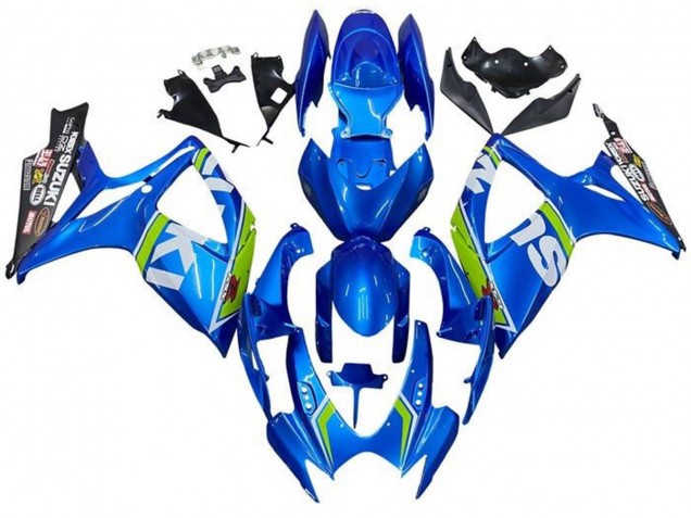 Migliori Carena Moto Suzuki GSXR 600 / GSXR 750 2006-2007 - Blu Bianco Verde Nero
