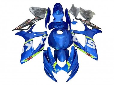 Migliori Carena Moto Suzuki GSXR 600 / GSXR 750 2006-2007 - Blu Bianco Verde