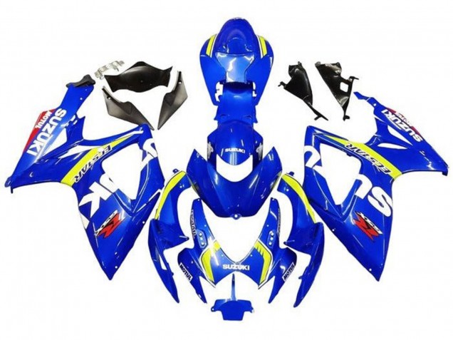 Migliori Carena Moto Suzuki GSXR 600 / GSXR 750 2006-2007 - Blu Bianco Giallo Rosso Ecstar