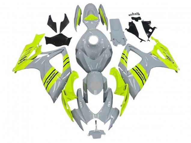 Migliori Carena Moto Suzuki GSXR 600 / GSXR 750 2006-2007 - Grigio Neon Giallo