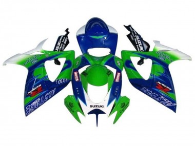 Migliori Carena Moto Suzuki GSXR 600 / GSXR 750 2006-2007 - Bianco Blu Verde Alstare