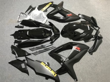 Migliori Carena Moto Suzuki GSXR 600 / GSXR 750 2006-2007 - Nero Opaco Nero Lucido Giallo