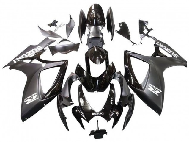 Migliori Carena Moto Suzuki GSXR 600 / GSXR 750 2006-2007 - Nero Opaco Nero Lucido Bianco