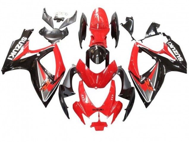 Migliori Carena Moto Suzuki GSXR 600 / GSXR 750 2006-2007 - Rosso Grigio Nero Lucido