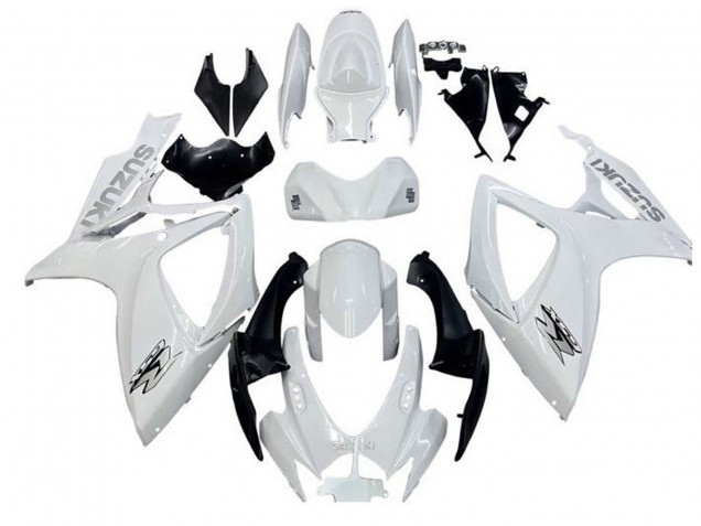 Migliori Carena Moto Suzuki GSXR 600 / GSXR 750 2006-2007 - Bianco Nero