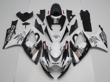 Migliori Carena Moto Suzuki GSXR 600 / GSXR 750 2006-2007 - Bianco Nero Rosso Corona Extra Motul Alstare