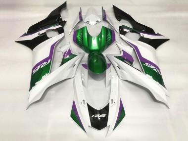 Migliori Carena Moto Yamaha YZF R6 2017-2023 - Bianco Verde Viola Nero