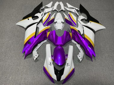 Migliori Carena Moto Yamaha YZF R6 2017-2023 - Bianco Blu Viola Nero