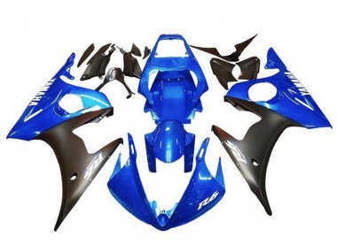 Migliori Carena Moto Yamaha YZF R6 2003-2004 - Blu Nero Opaco Bianco Decals