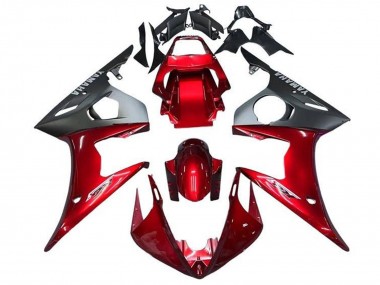 Migliori Carena Moto Yamaha YZF R6 2003-2004 - Rosso Nero Opaco