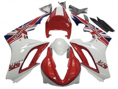 Migliori Carena Moto Triumph Daytona 675 Triple 2009-2012 - Bianco Rosso