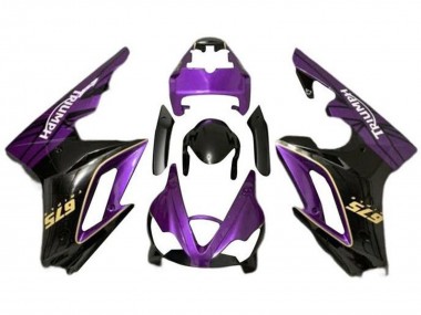 Migliori Carena Moto Triumph Daytona 675 Triple 2009-2012 - Viola Oro Nero Lucido