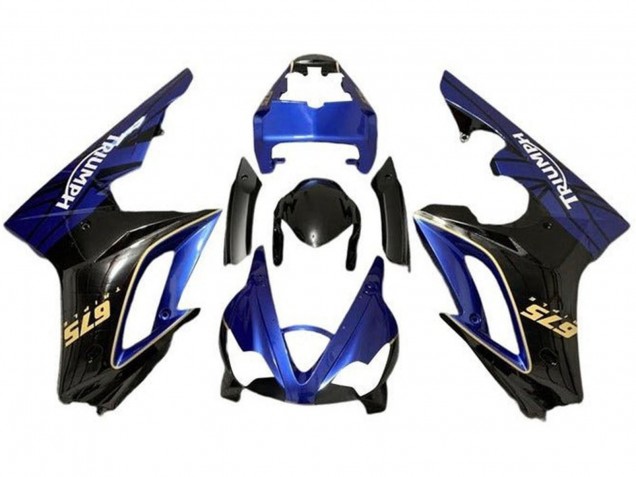 Migliori Carena Moto Triumph Daytona 675 Triple 2009-2012 - Blu Nero Lucido