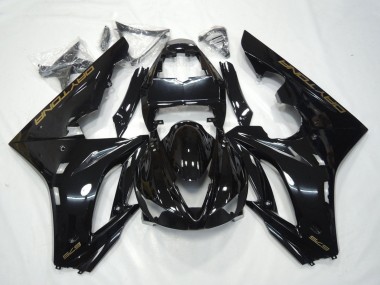 Migliori Carena Moto Triumph Daytona 675 Triple 2009-2012 - Nero Lucido Oro Decals