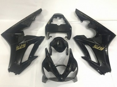 Migliori Carena Moto Triumph Daytona 675 Triple 2009-2012 - Nero Lucido Oro Decals