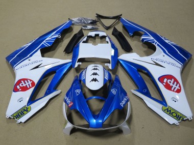Migliori Carena Moto Triumph Daytona 675 Triple 2009-2012 - Bianco Blu Hpi
